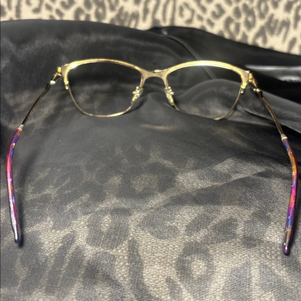 Dior eyeglass *frames only* purple color shift metal designer vintage frames